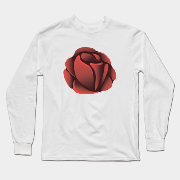 Rose Long Sleeve T-Shirt by Amirey